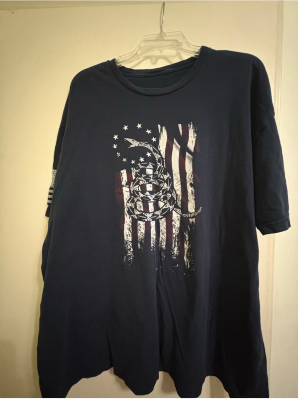 Men's Grunt Style Navy Don't Tread On Me Flag Short Sleeve Tee XL or XXL